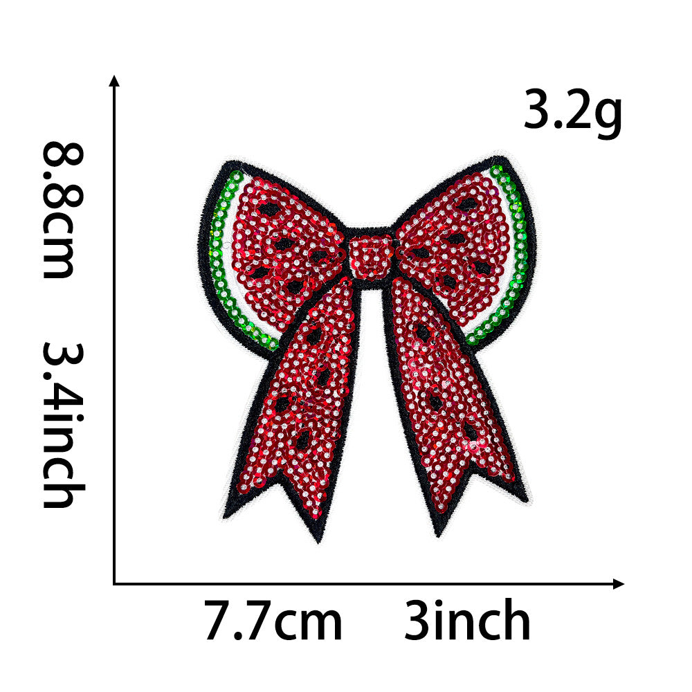 Wholesale Iron On DIY Embroidery Patches Flamingo Ice Cream Octopus Trophy Bow For Clothing Fashion Accessory