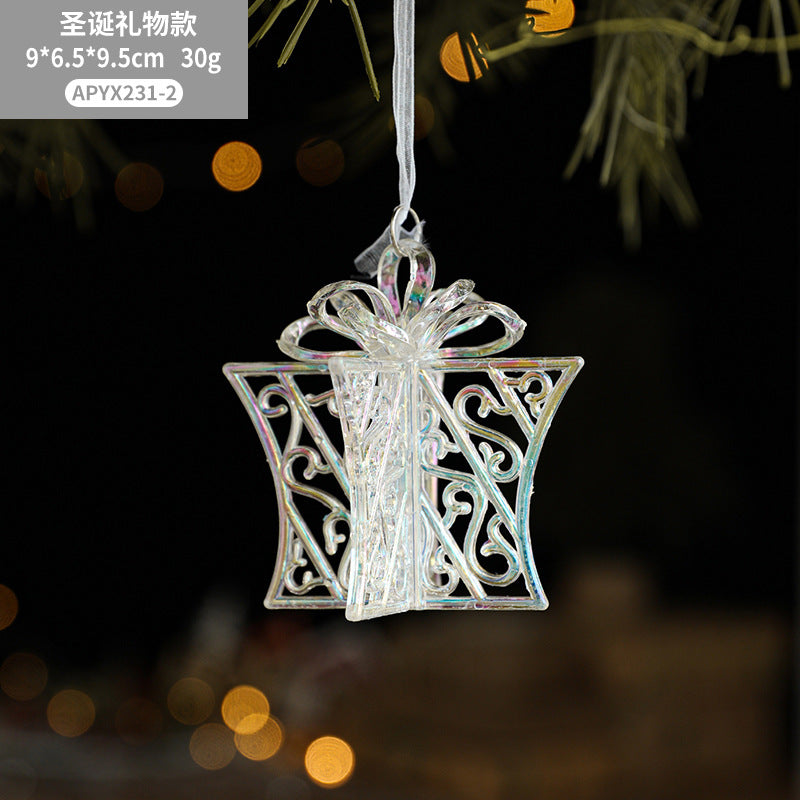 Wholesale Christmas Tree Transparent Pumpkin Bell Angel Girl Acrylic Decoration
