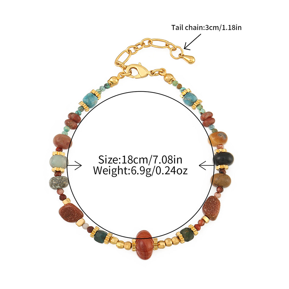 Wholesale Maillard Tiger Eye Stone Beaded Sweater Chain