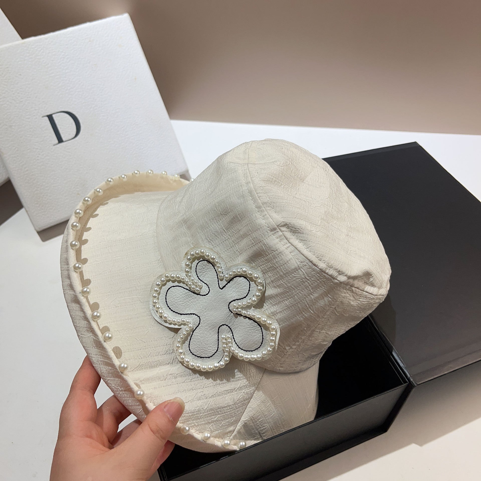 Wholesale Pearl Fisherman Hat Flower Pot Hat