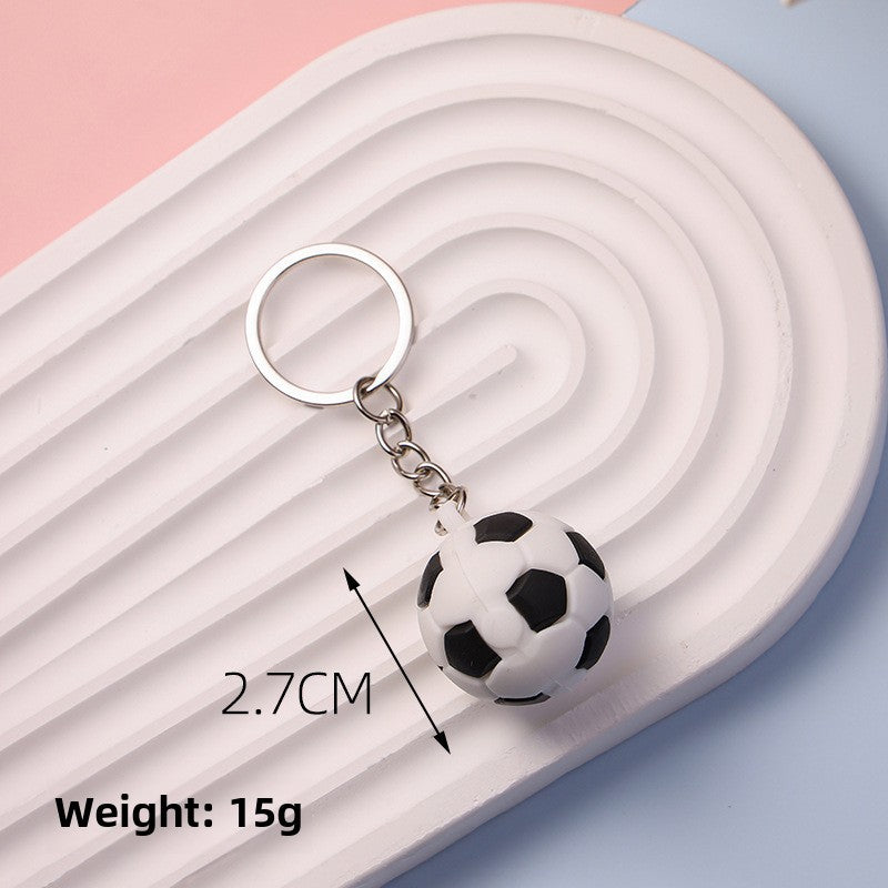 Wholesale simulation Football basketball small pendant doll keychain