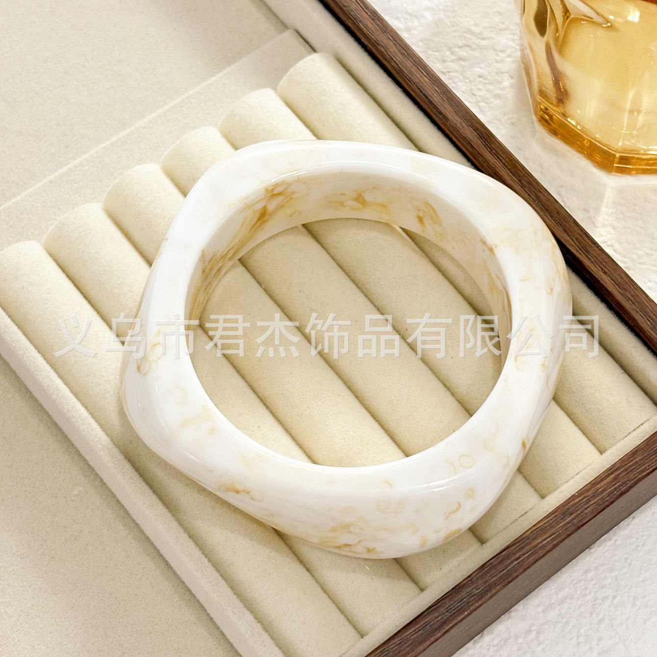 Wholesale marble pattern bracelet personality exaggerated acrylic geometric polygon