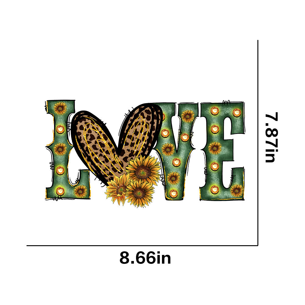 Wholesale 10pcs Butterfly and sunflower print UV DTF Ready to Press Transfers Wraps