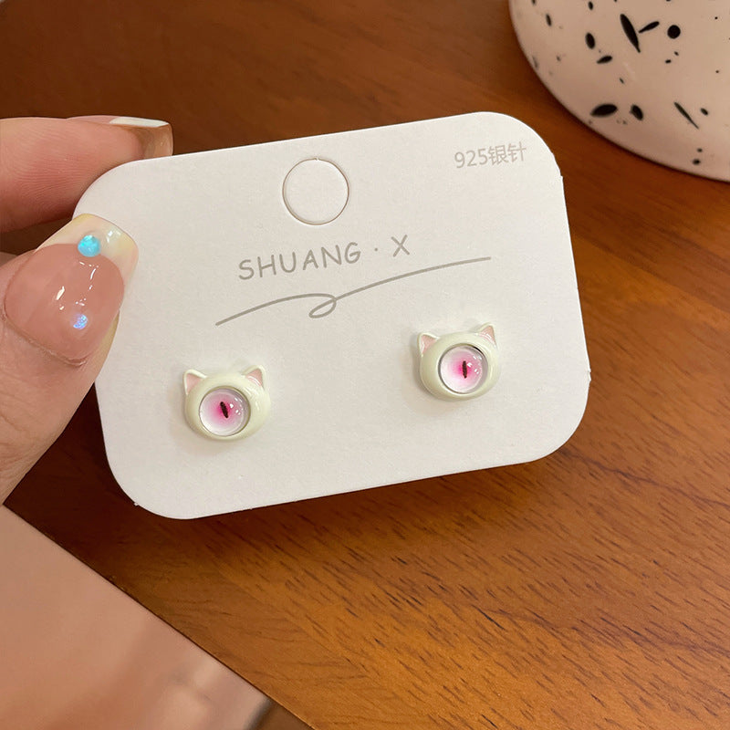 Wholesale Cartoon Little Devil Halloween Opal Alloy Earrings