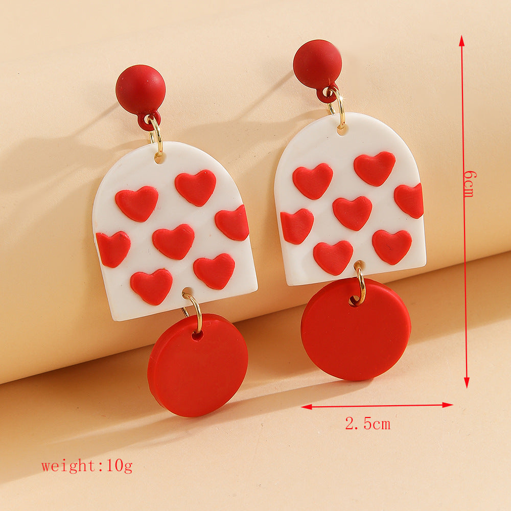 Wholesale Valentine' s Day Love Soft Ceramic Earrings