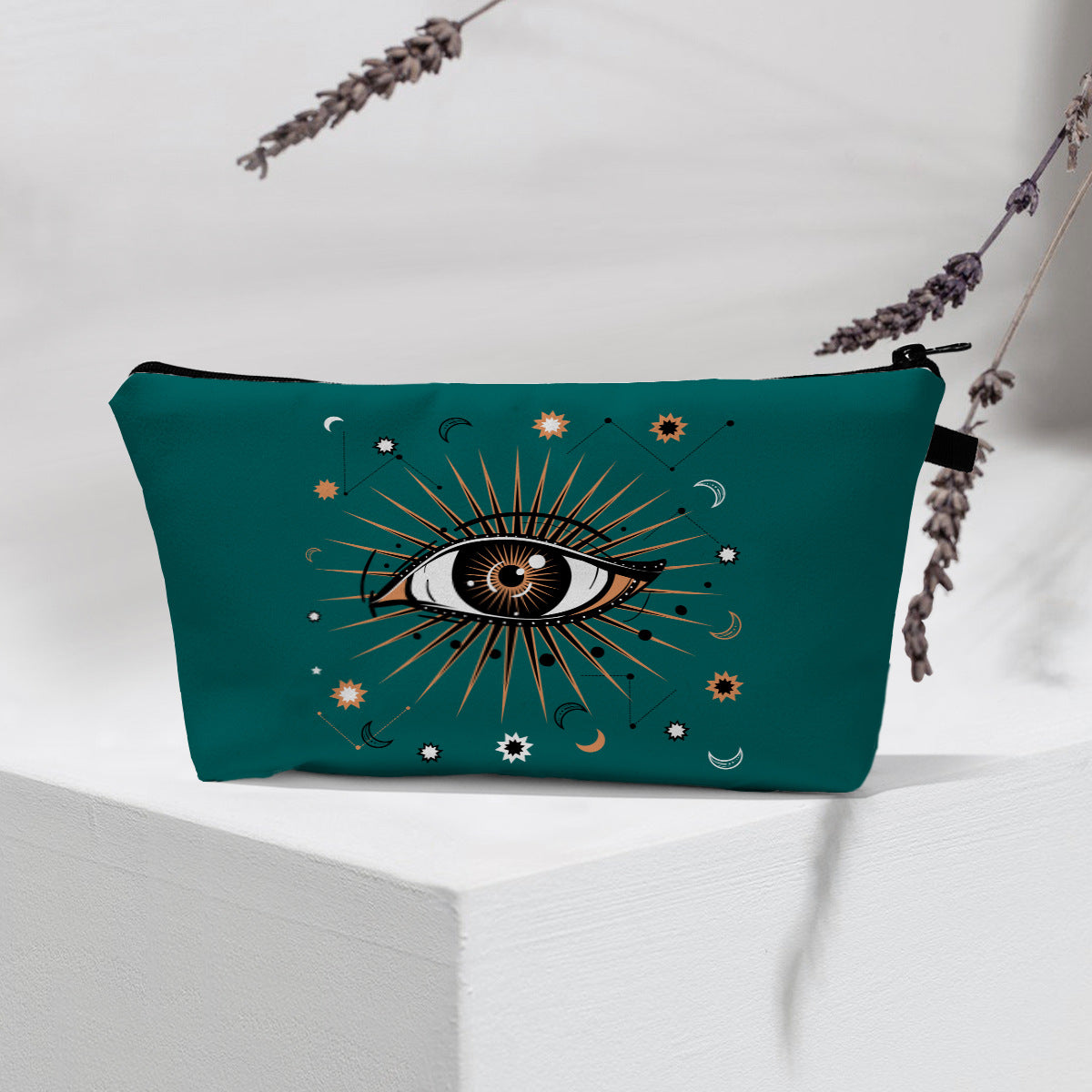 Wholesale Devil Eye Printed Pattern Polyester Cosmetic Bag