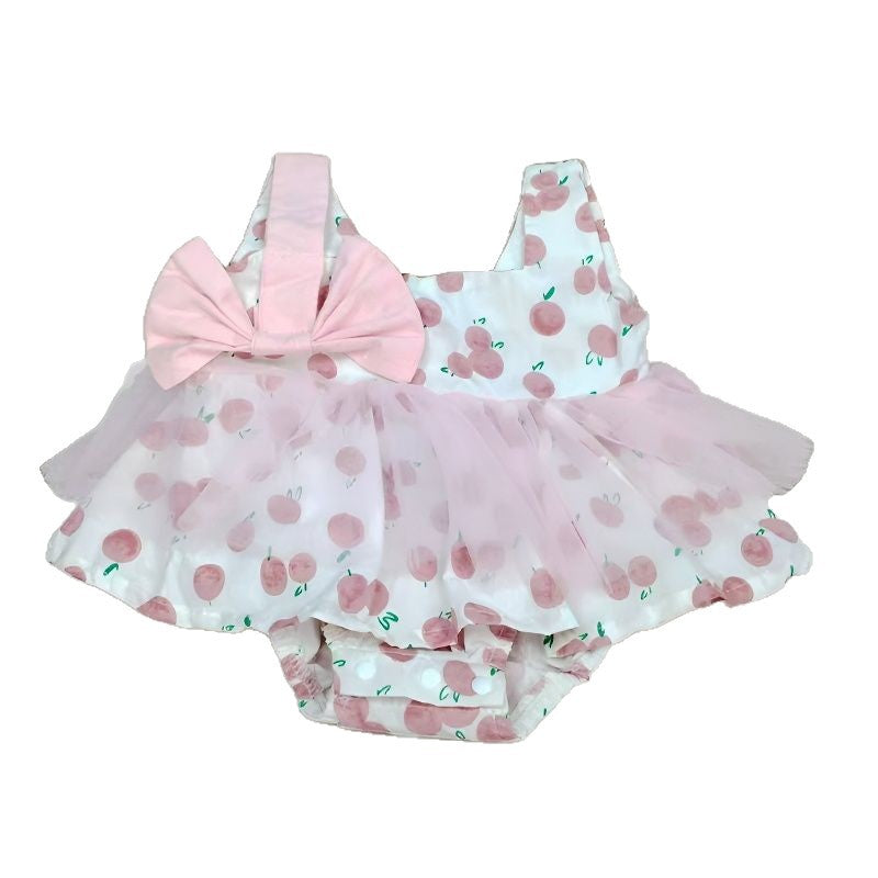 Wholesale Chic Printed Sleeveless Cotton Baby Girl Romper For Summer Boutique