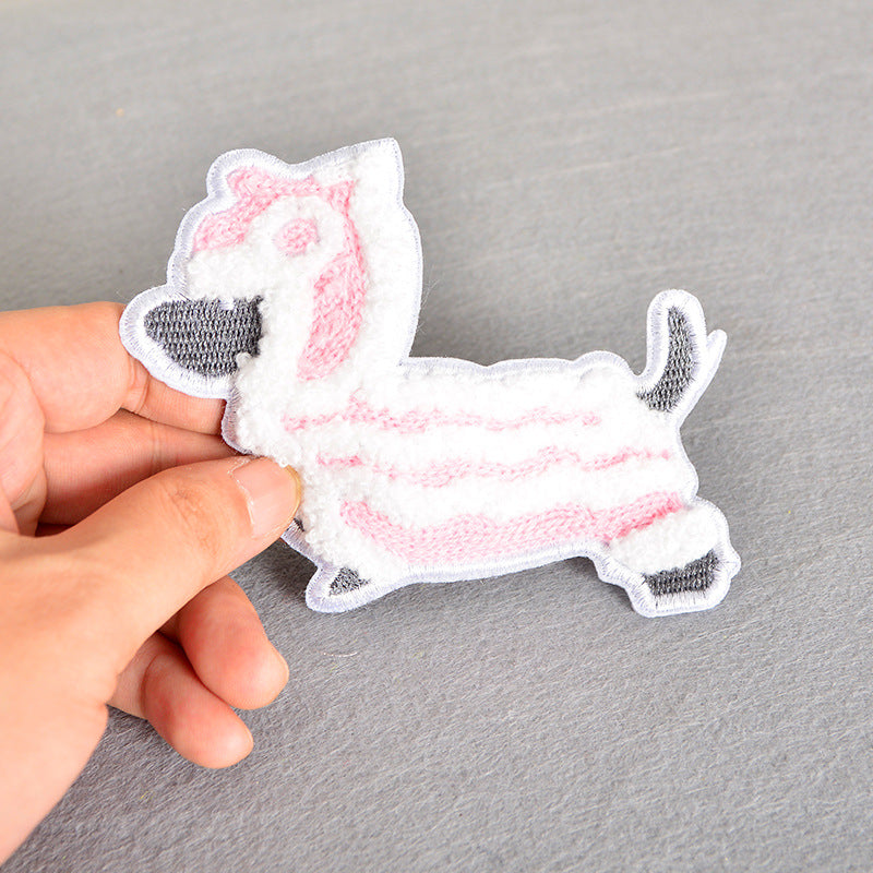 Wholesale Cute Puppy Rabbit Cartoon Embroidered Patches For Kids Clothes Repair And DIY Crafts
