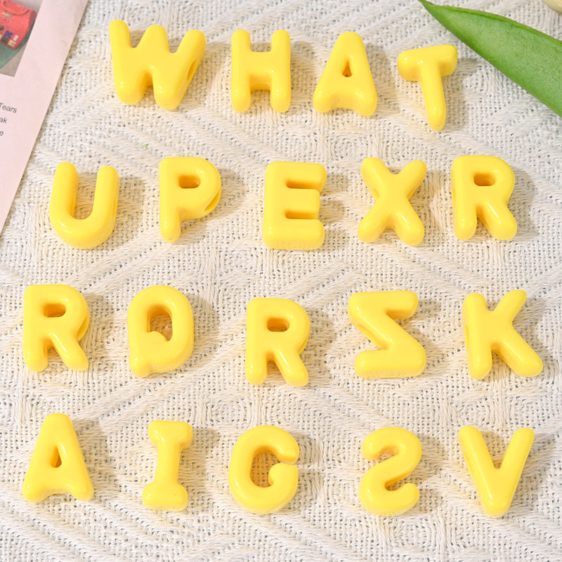 Wholesale 5pcs/pack Acrylic Colorful Letter Beads DIY Jewelry Accessories