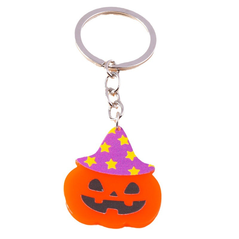 Wholesale Pumpkin Star Hat Metal Keychains