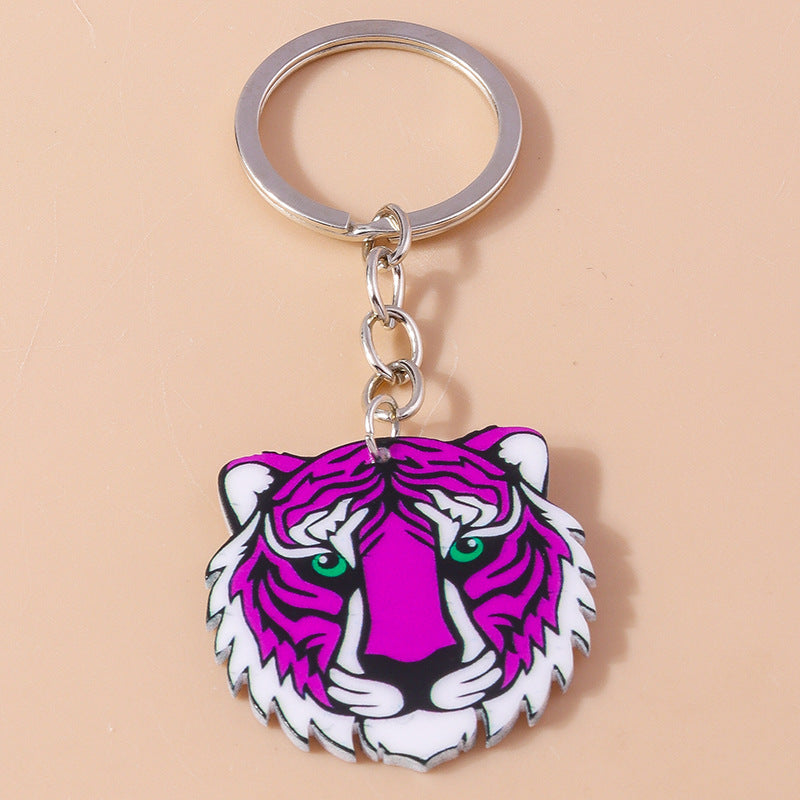 Wholesale Animal Umbrella Love Cartoon Cute Tiger Dinosaur Acrylic Keychain