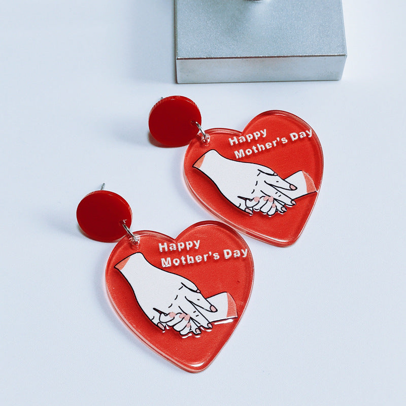 Wholesale Mother's Day Love Acrylic Letter Earrings