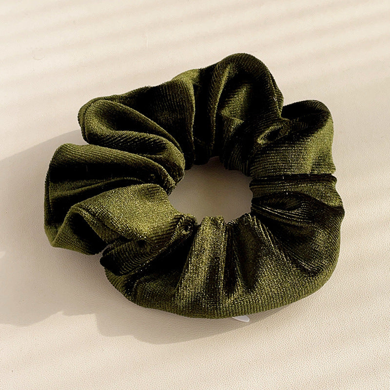 Wholesale Velvet Creative Zipper Pig Intestine Pleated Ponytail Head Rope