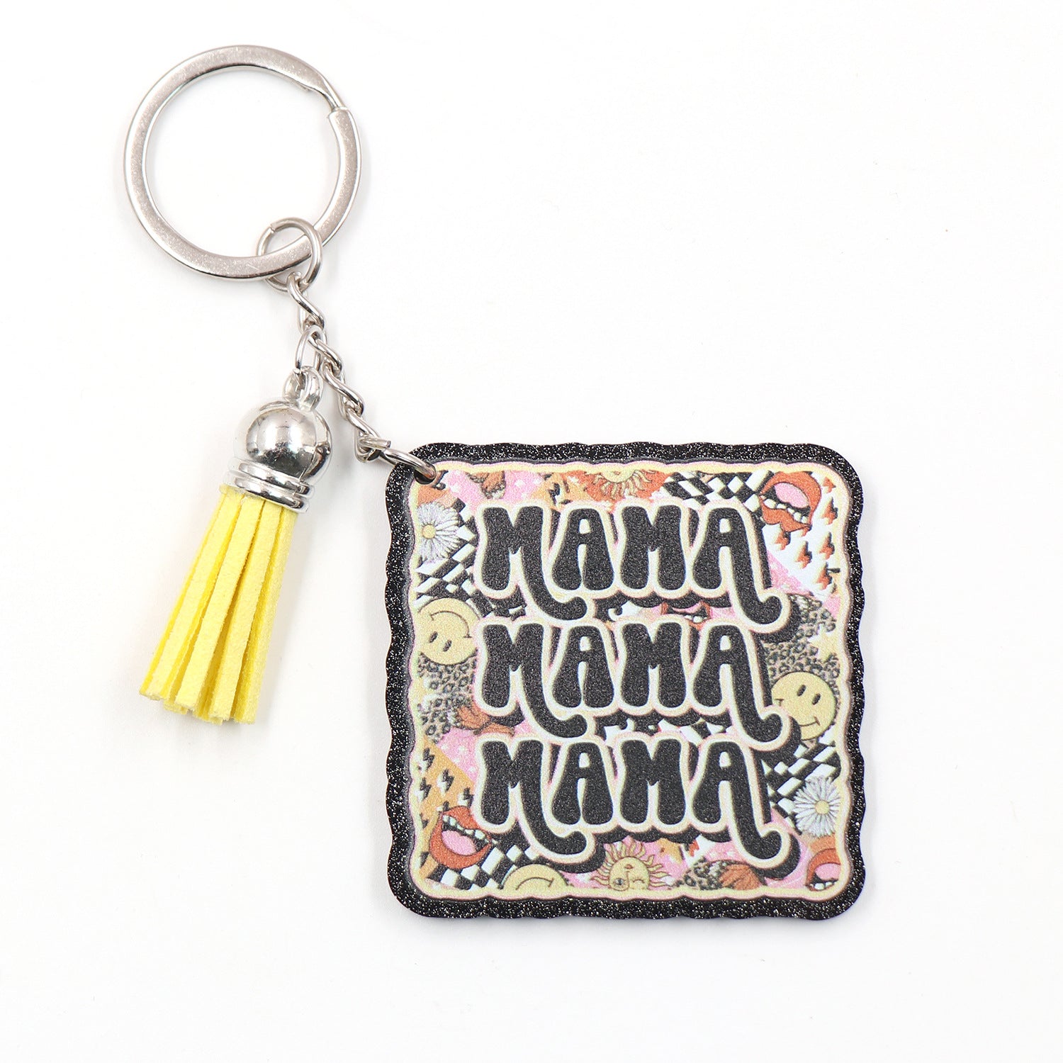 Wholesale Mama Mother's Day Acrylic Cow Love Keychain