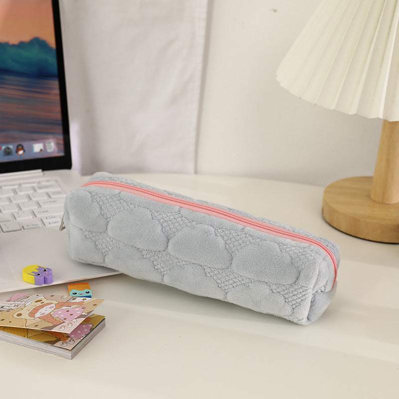 Wholesale Short Plush Cloud Pencil Case