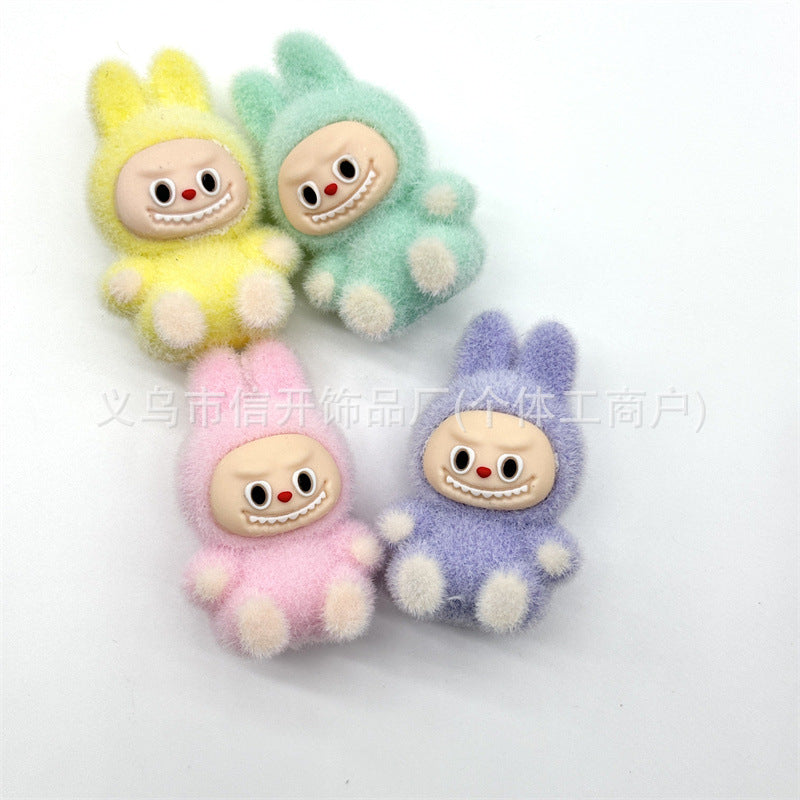 Wholesale Random 100pcs/pack Seated Cartoon Character Beaded String  3D Focal Beads