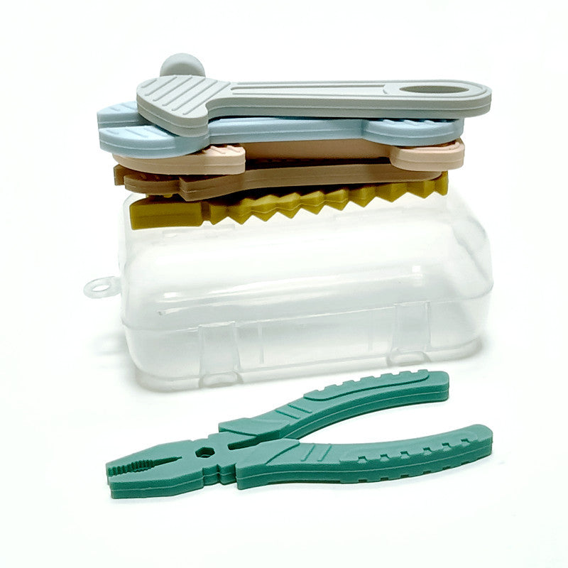 Wholesale Hammer Wrench Pliers Tool Teether Can Be Boiled Soft Silicone Baby Teething Stick