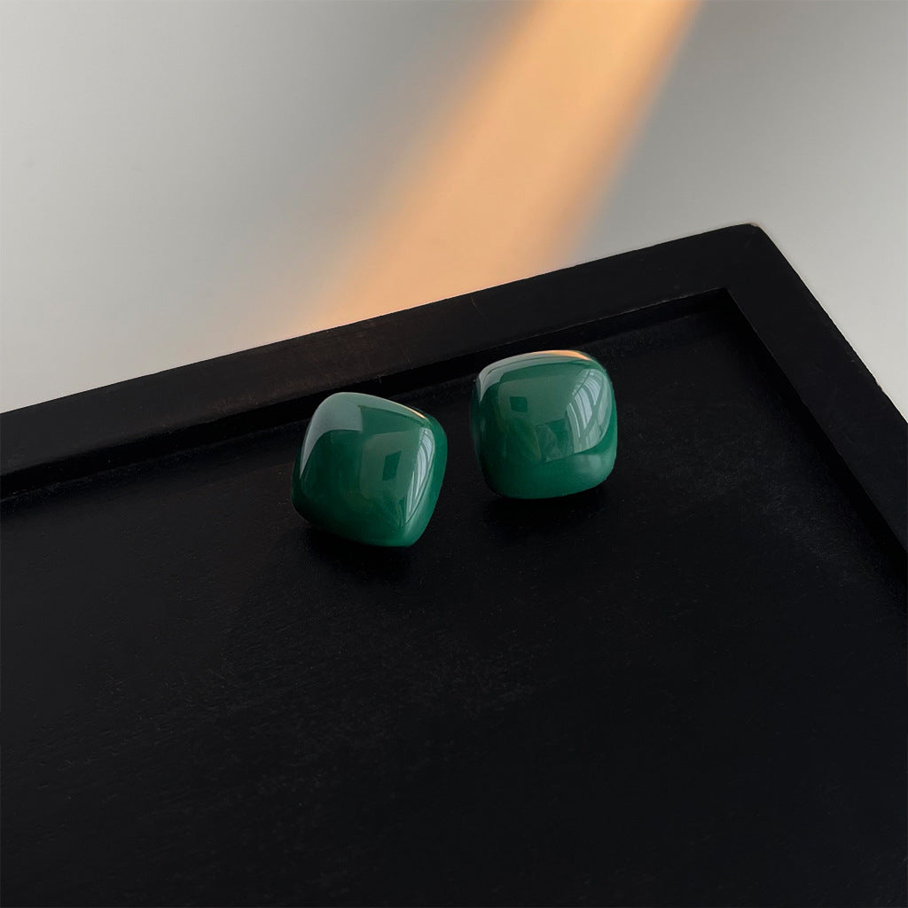 Wholesale Vintage emerald diverse shaped zircon earrings