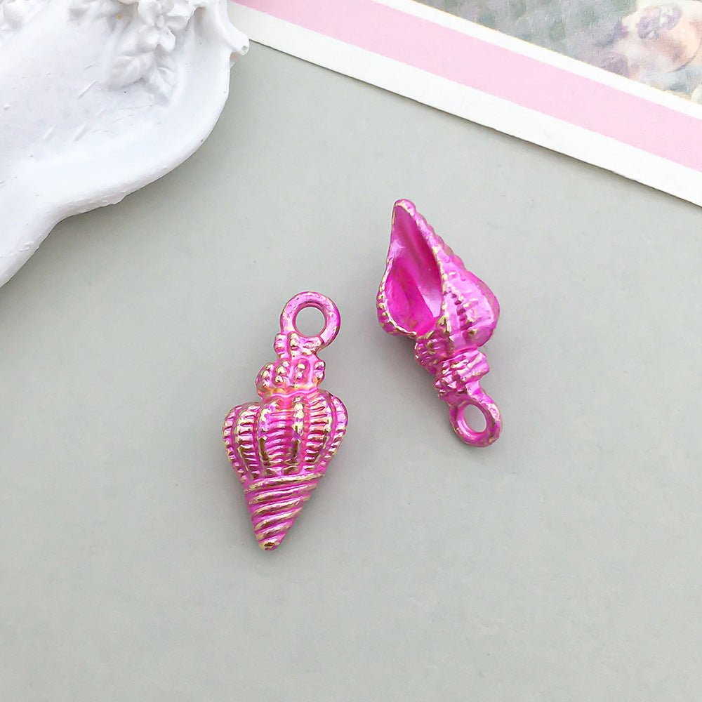 Wholesale Mix 30 Rose Red Drip Oil Alloy Cute Cartoon Simulation Heart Pendant