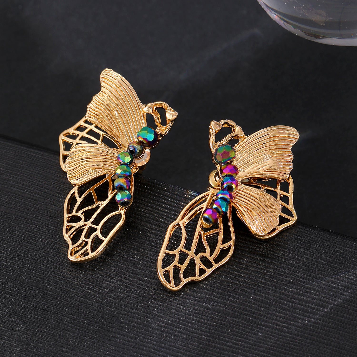 Wholesale Gothic  Butterfly Hollow Stud Earrings For Women Alloy Party Jewelry Accessory