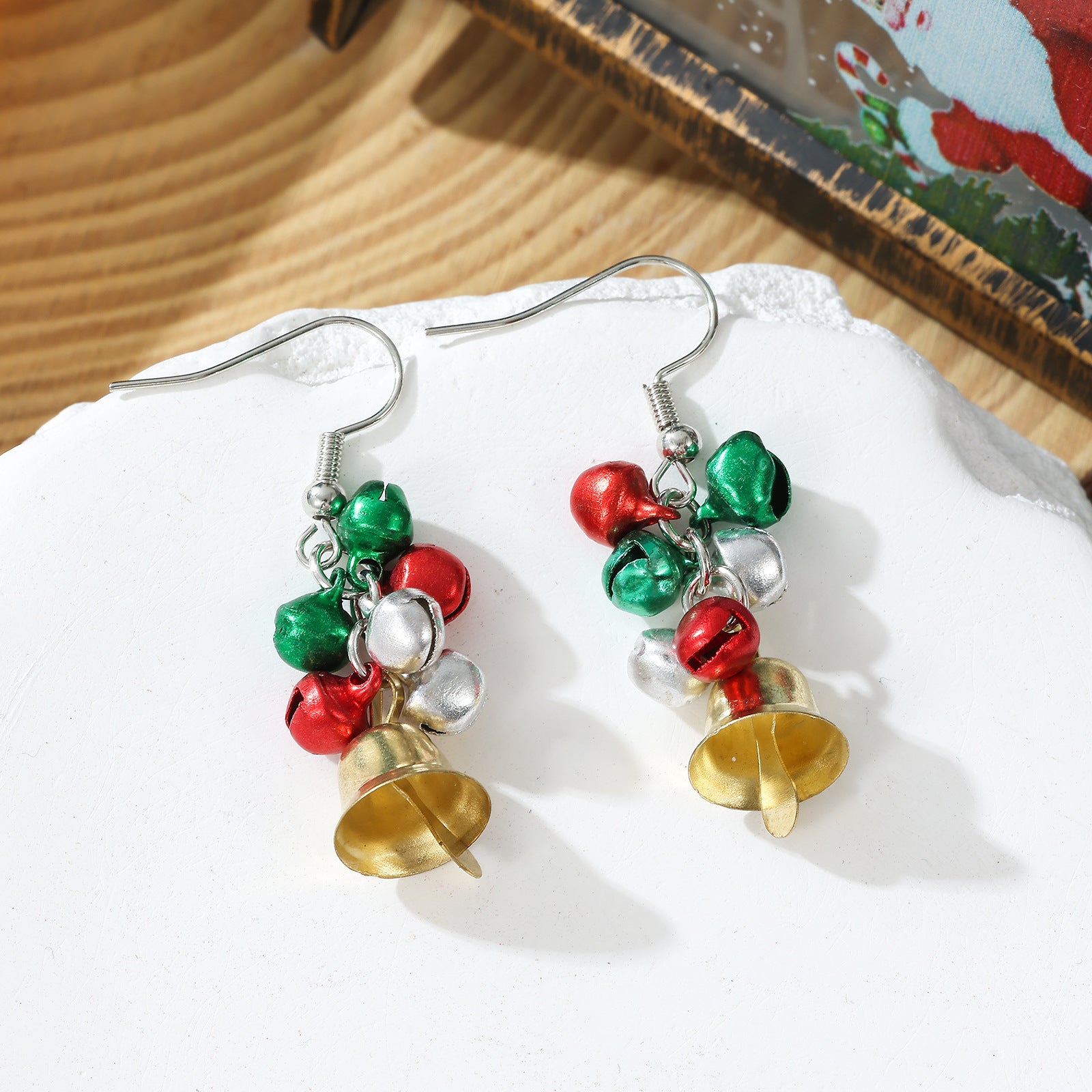 Wholesale Zinc Alloy Christmas Earrings Snowflake Tree Bell Elk Rhinestone Dangle Jewelry Party Fashion Accessory