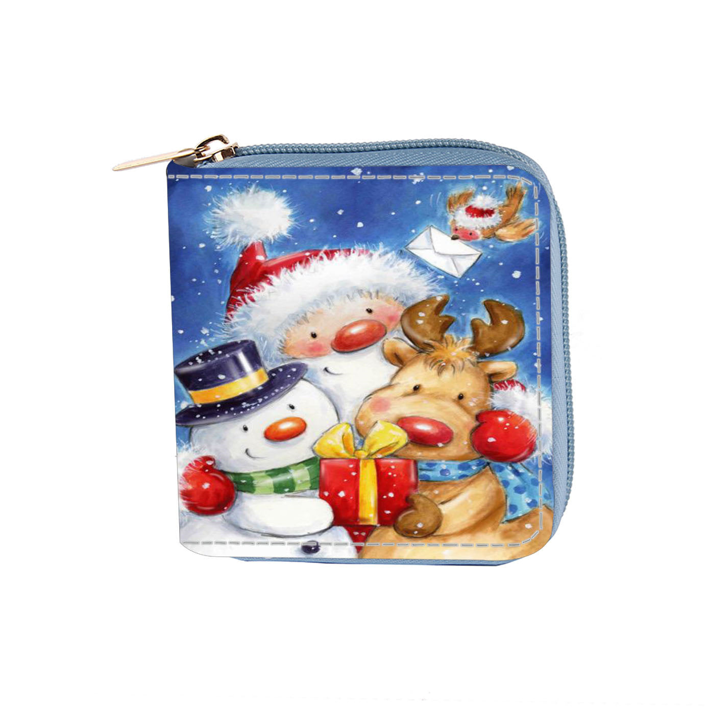 Wholesale Anime Deer Santa Claus Short PU Zipper Wallet