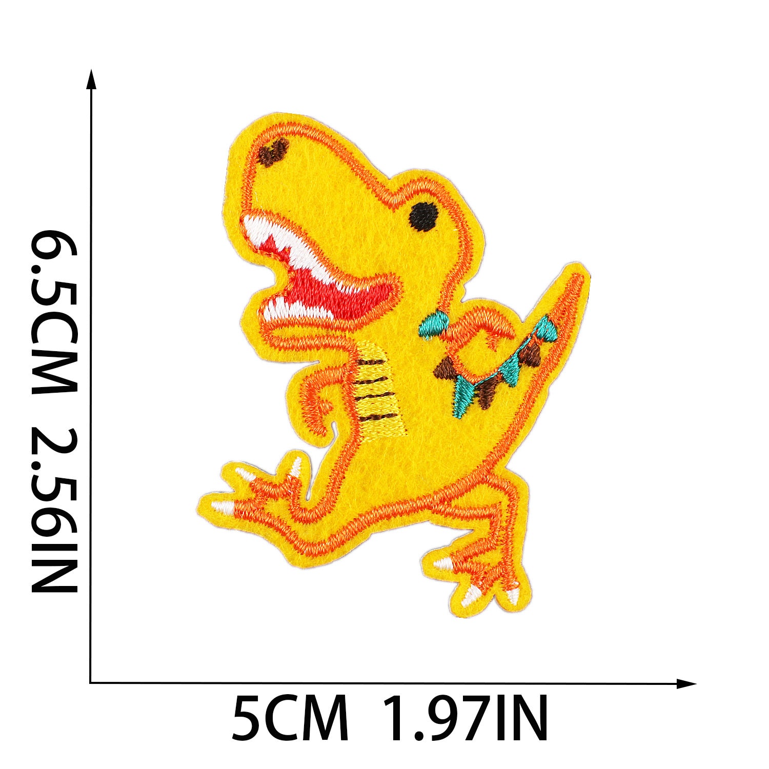 Wholesale Cute Dinosaur Embroidery Patches Polyester Clothing Decoration Set Of 12 Chic DIY Accessory For Boutique Resale