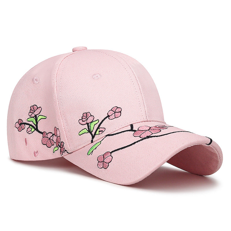 Wholesale Plum Blossom Embroidery Chinese Style Curved Brim Baseball Cap