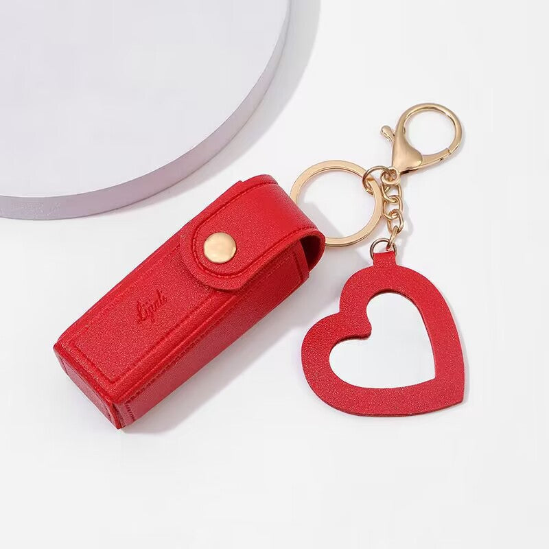 Wholesale Leather Portable Lipstick Mouth Red Envelope Keychain