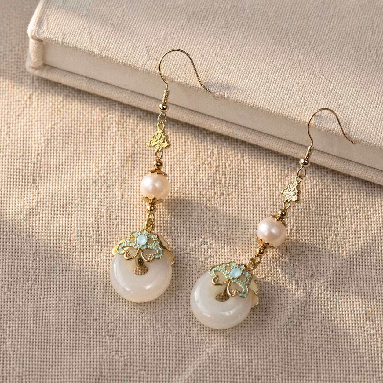 Wholesale Retro Chinese Style Tassel Earrings For Women Alloy Electroplated Floral Hanfu Qipao Fashion Accessory Gift