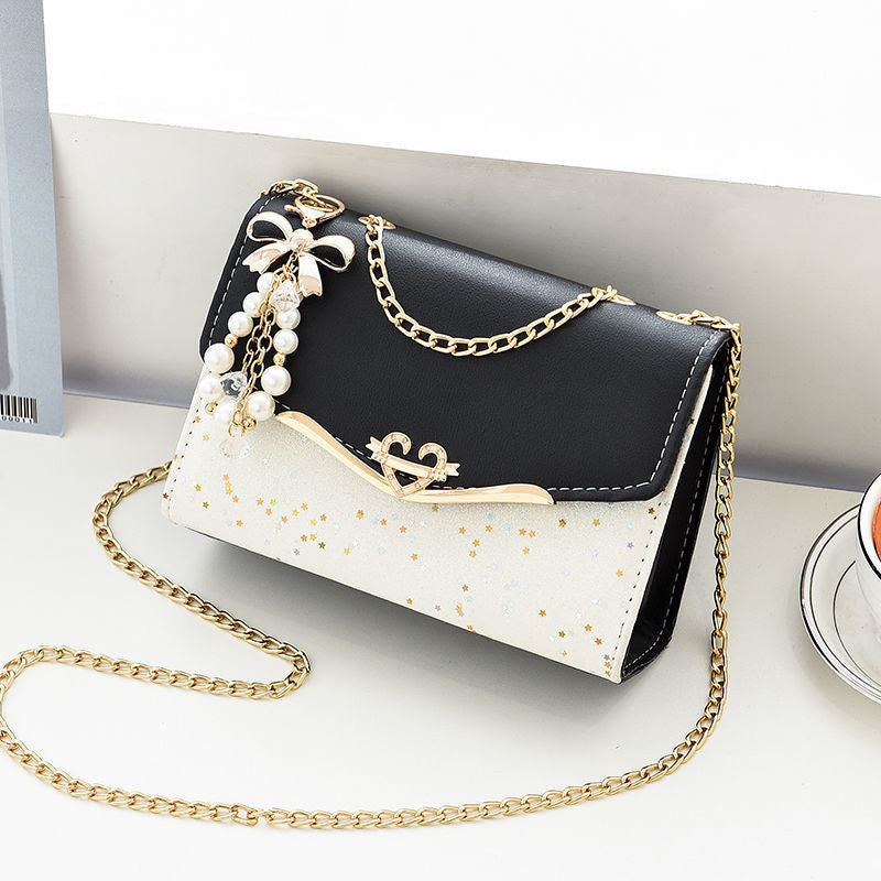 Wholesale Fashion All-match Crossbody Shoulder Bow Pendant Chain Bag