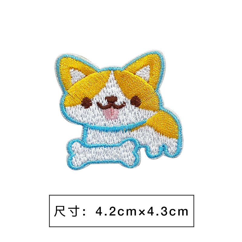 Wholesale Non Woven Fabric Cartoon Embroidered Patch Sticker For Towel DIY Accessory