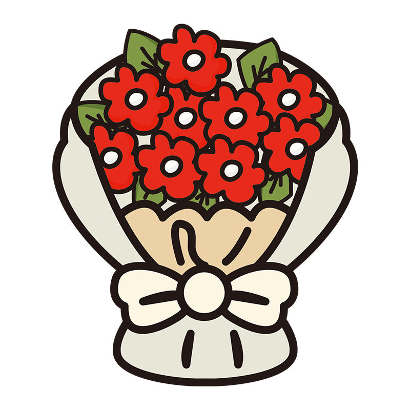 Wholesale of 10pcs/pack Paper 6 Styles of Sunflower Tulip Bouquet Mother's Day Greeting Card Hang Tags