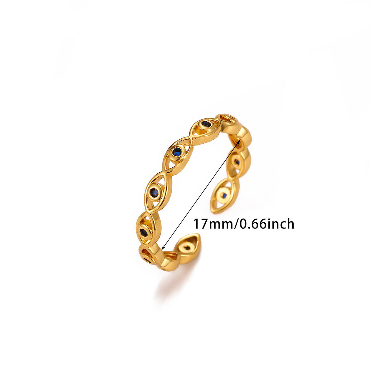 Wholesale Fashion Personalized Devil' s Eye Opening Index Finger Ring