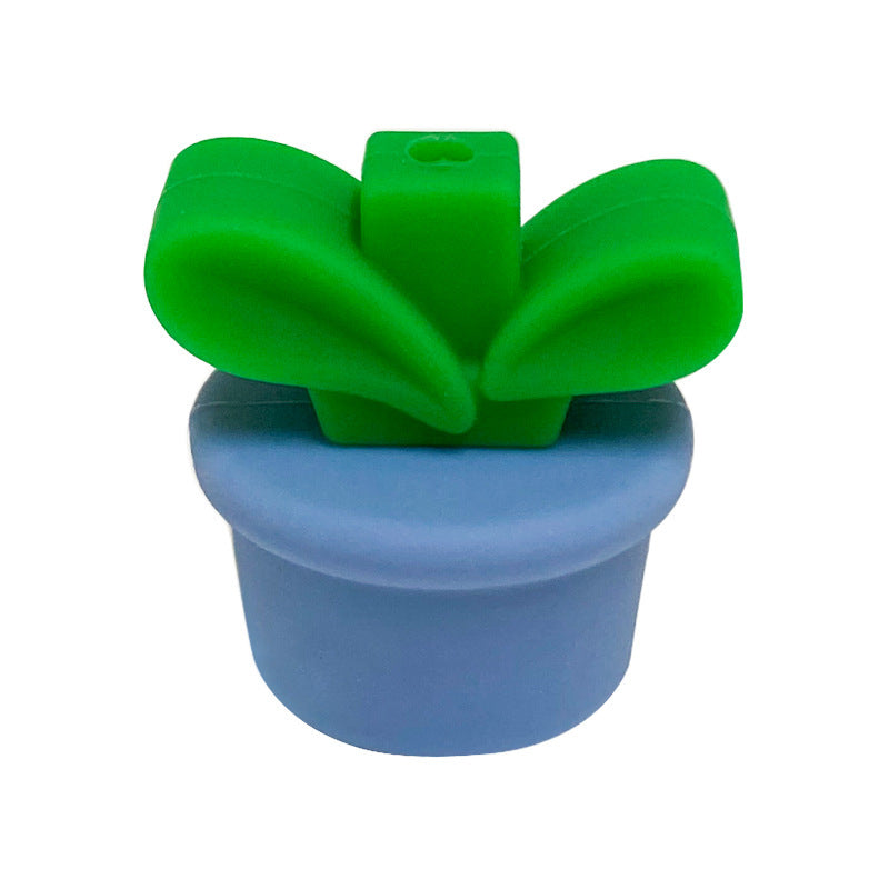 Wholesale 10pcs Flower Pot Grass Focal Beads