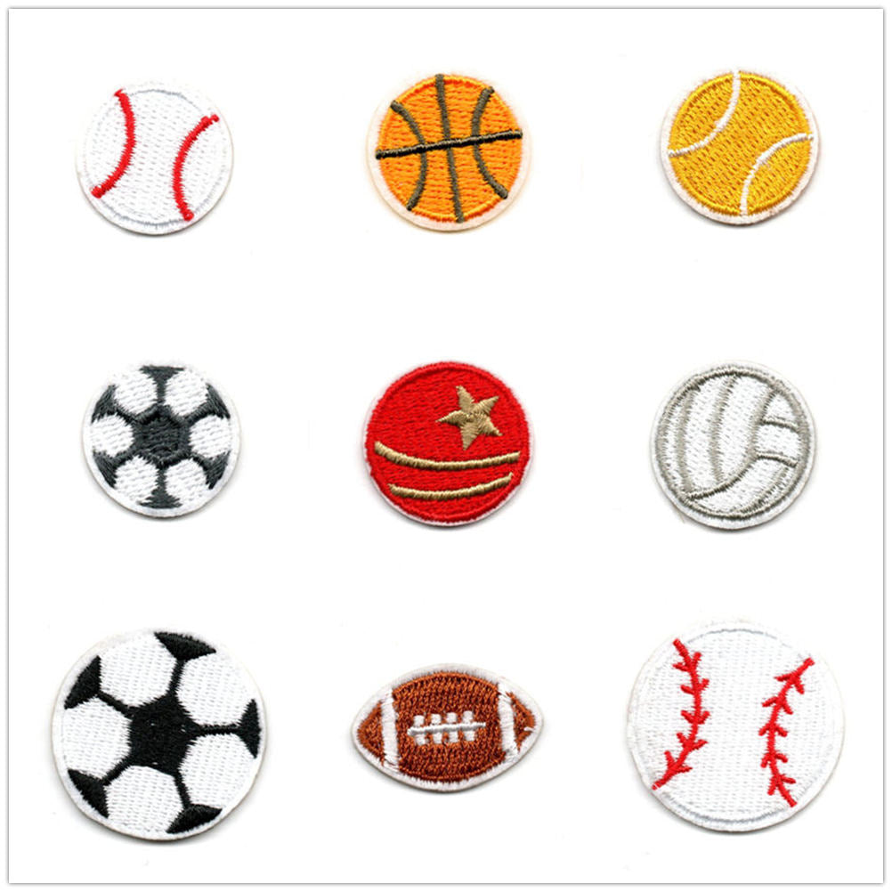 Wholesale Cartoon football  basketball  rugby  baseball embroidered patches