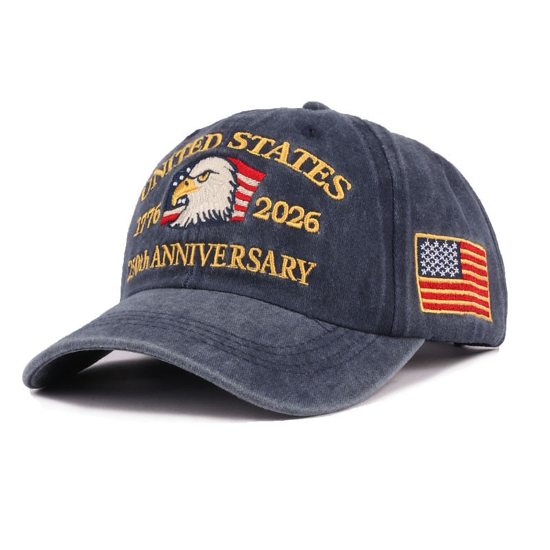 Wholesale Embroidered Baseball Cap American Flag Peaked Cap