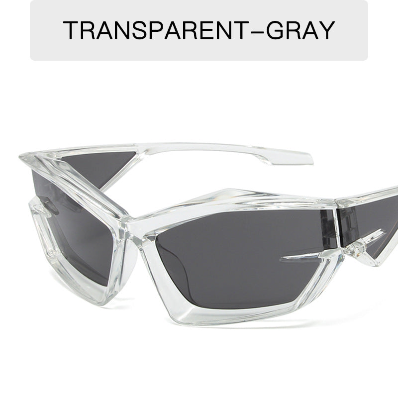 Wholesale PC Y2K Futuristic Colorful Special-shaped Sunglasses