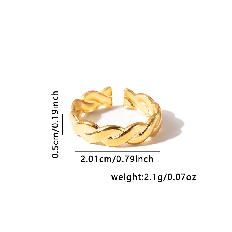 Wholesale Titanium Steel Gold Men' s and Women' s Luxury Adjustable Ring