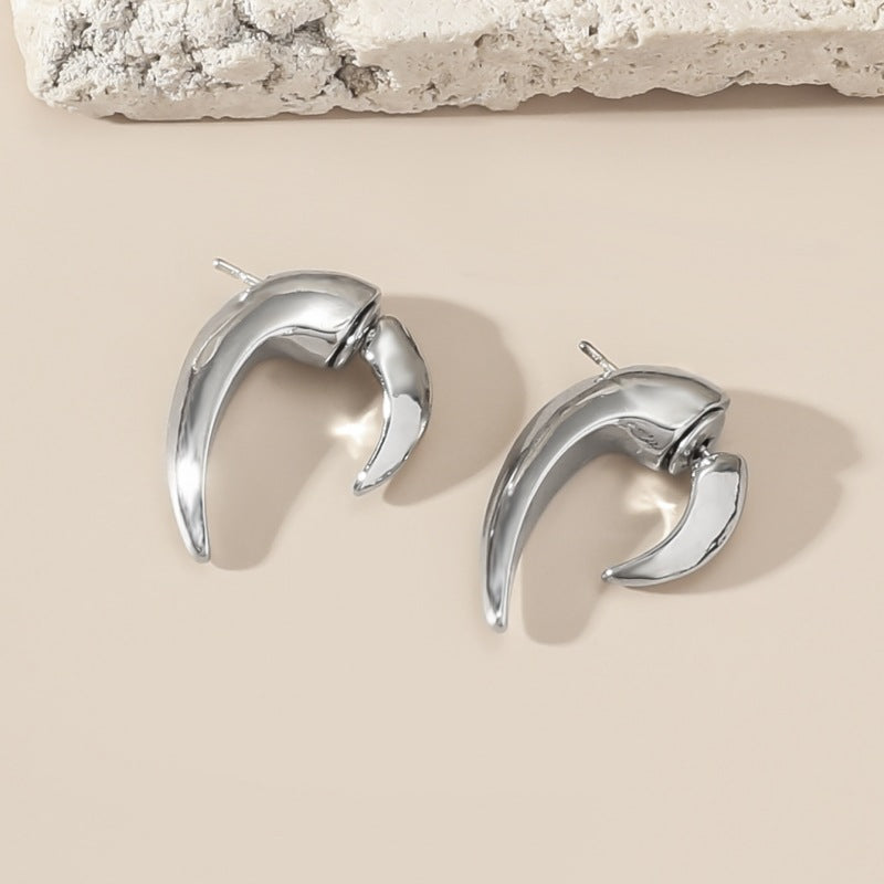 Wholesale Punk rivet pierced earrings