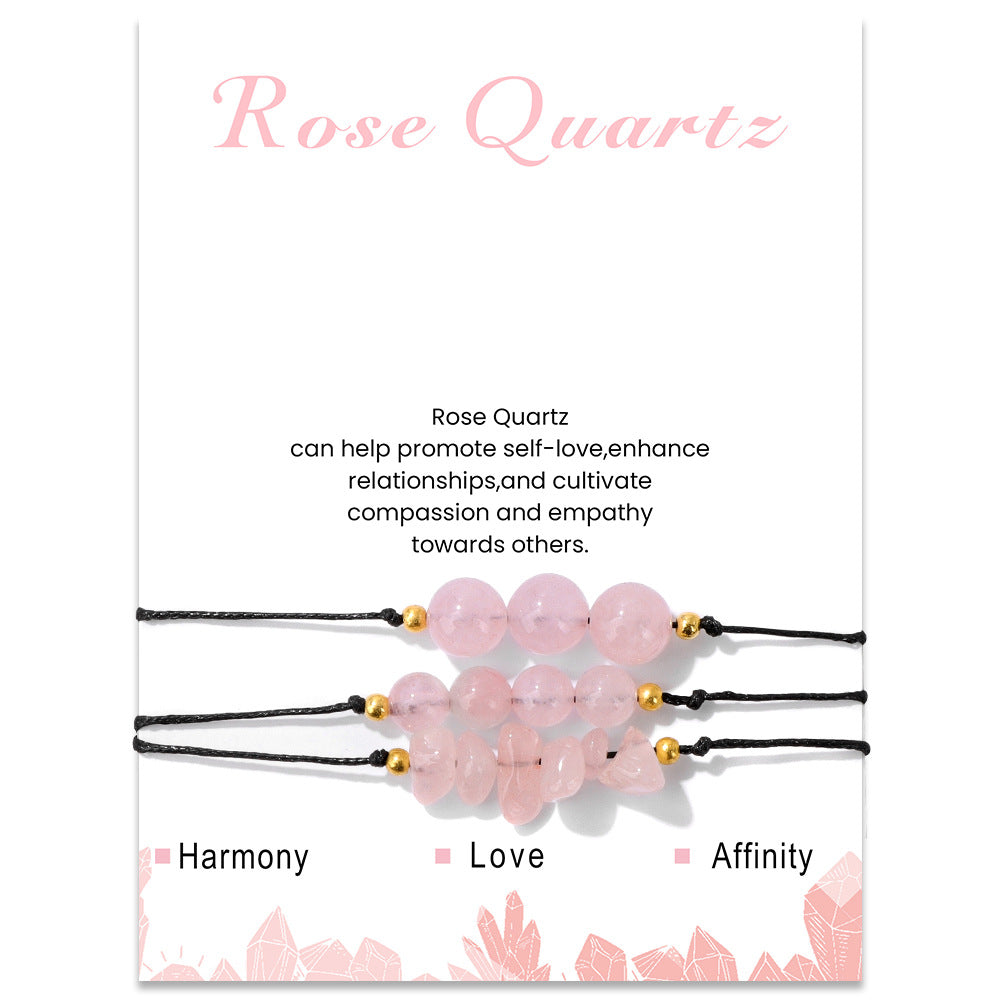 Wholesale Natural Stone Set Gravel Beads Hand Woven Bracelet