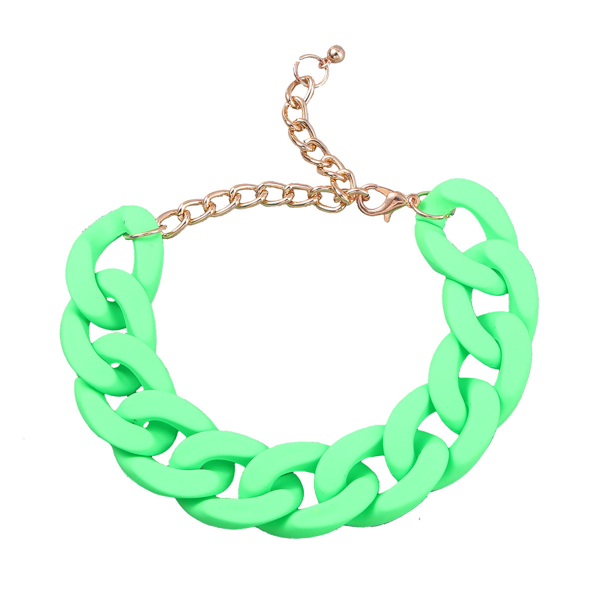 Wholesale Chain Pure Color Hard Resin Bracelet