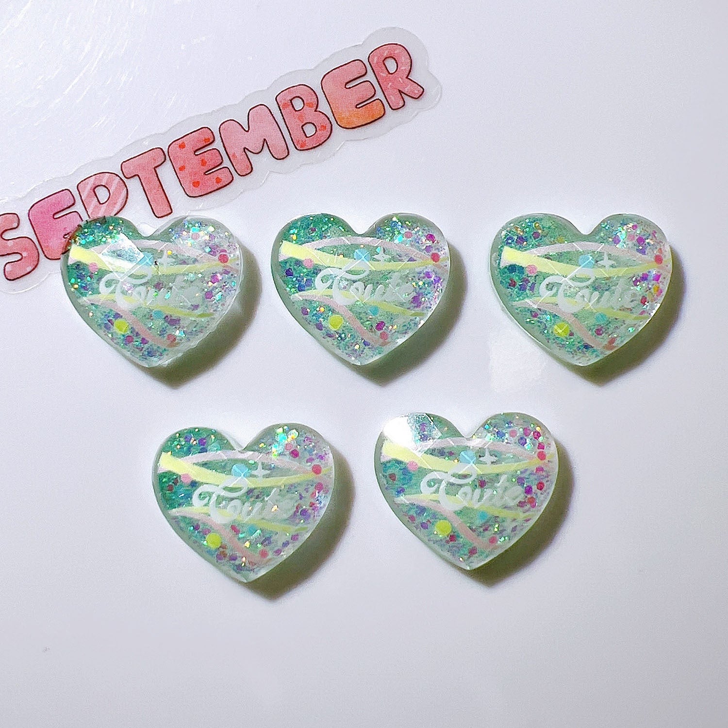 Wholesale 20pcs Resin DIY Accessory Shoe Buckle with Sequins  Cherry and Heart Design