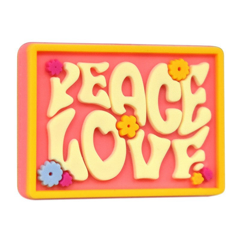 Wholesale Random 100pcs  Cartoon Love and Peace  Focal Beads
