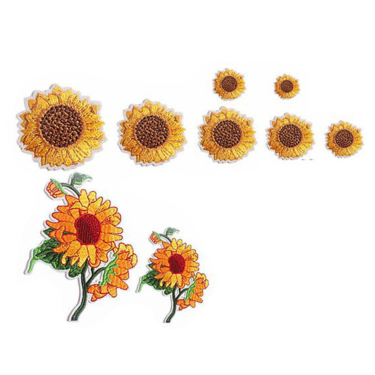 Wholesale Polyester Iron On Embroidery Patch Butterfly Floral Design For Clothing Decorative DIY Craft Supply