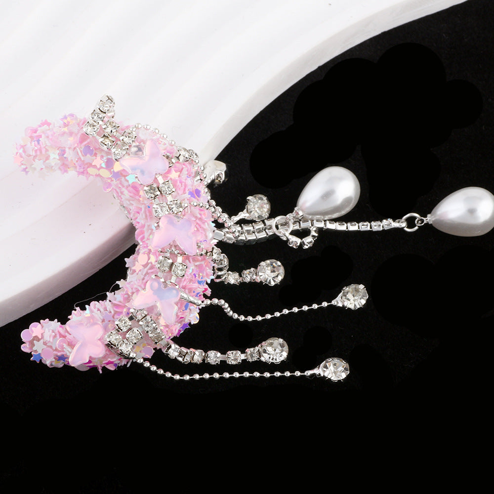 Wholesale Bow Tassel Pearl Sequin Moon Boat Acrylic Diamond Ball  Beads