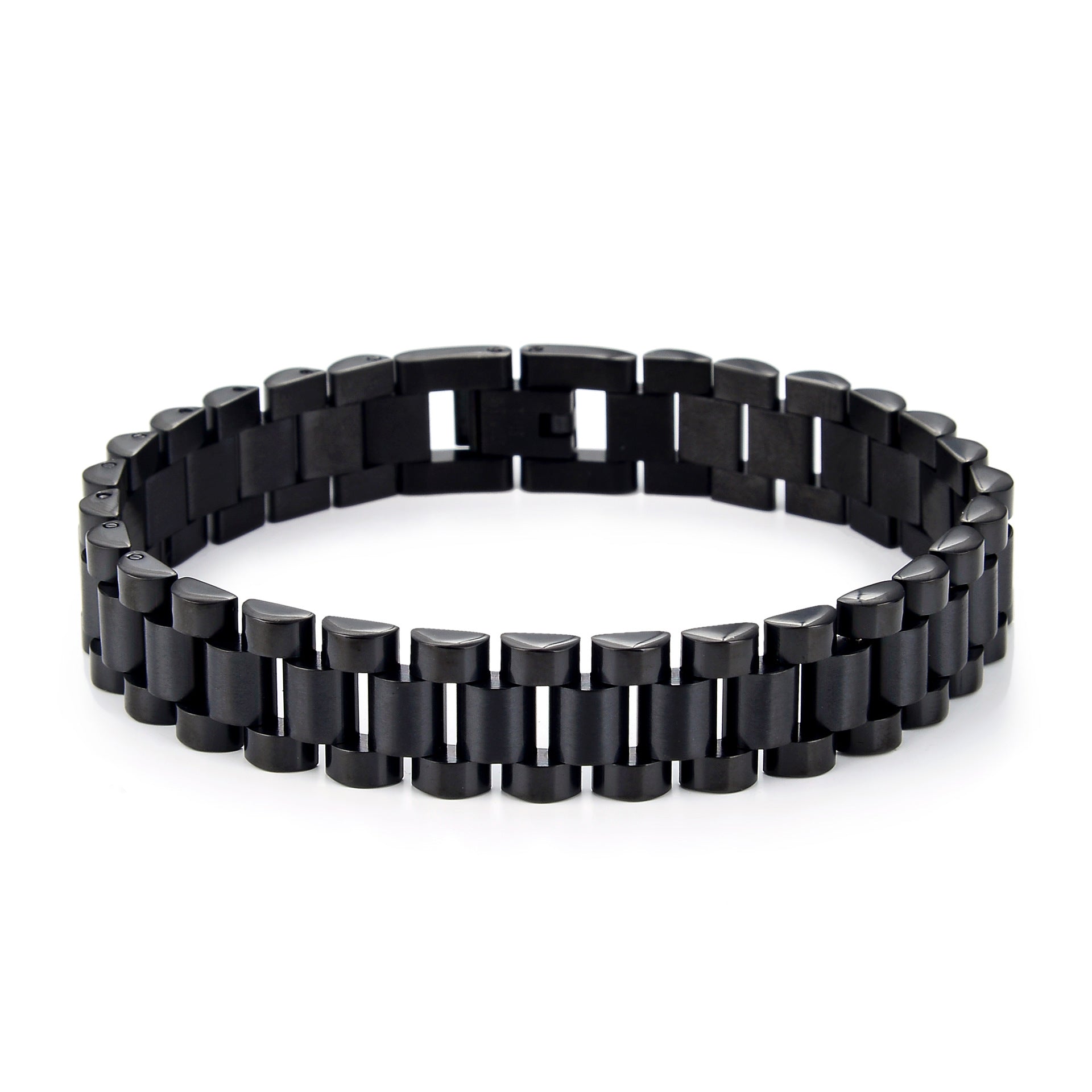 Wholesale 10mm Wide Electroplating Multi -color Stainless Steel Band Bracelet
