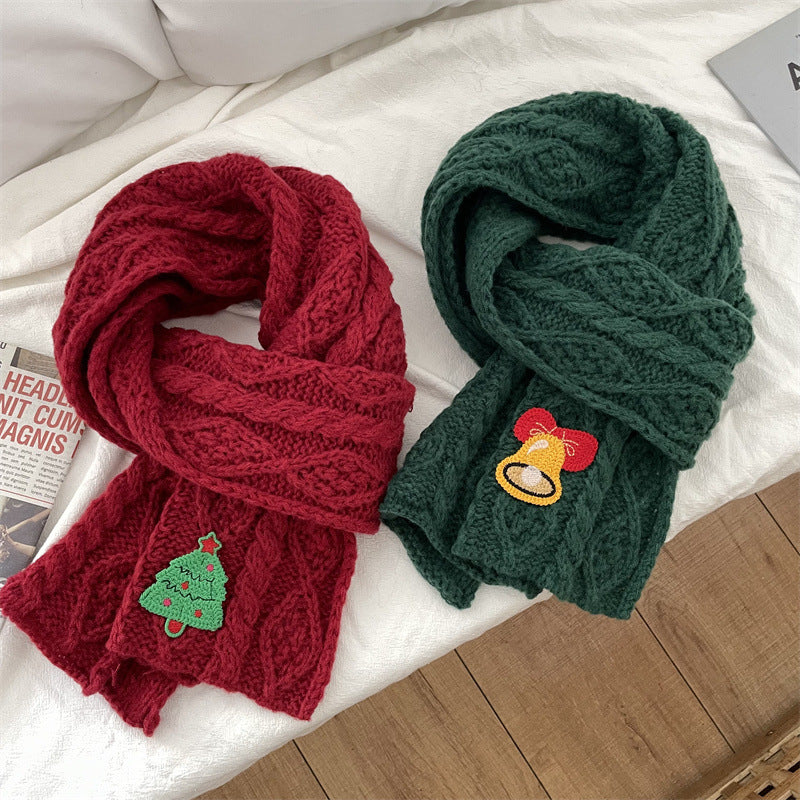 Wholesale Christmas Knitted Woolen Scarves