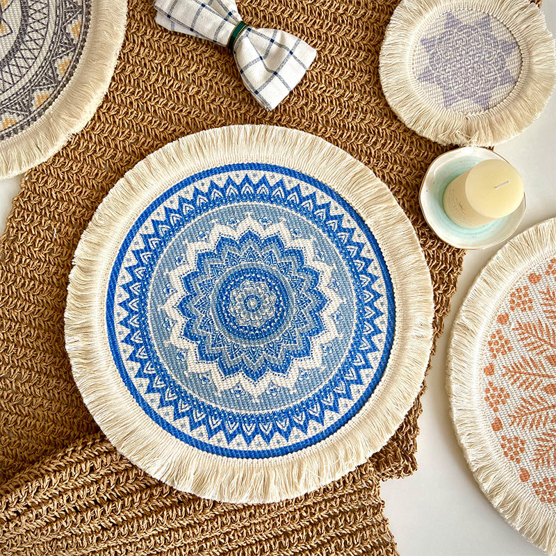 Wholesale Boho Woven Cotton Anti-scalding Placemats