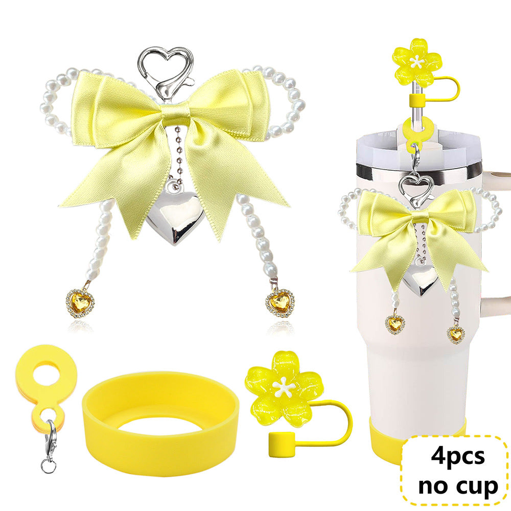 Wholesale Bowknot Pearl Phone Chain Love Straw Hat